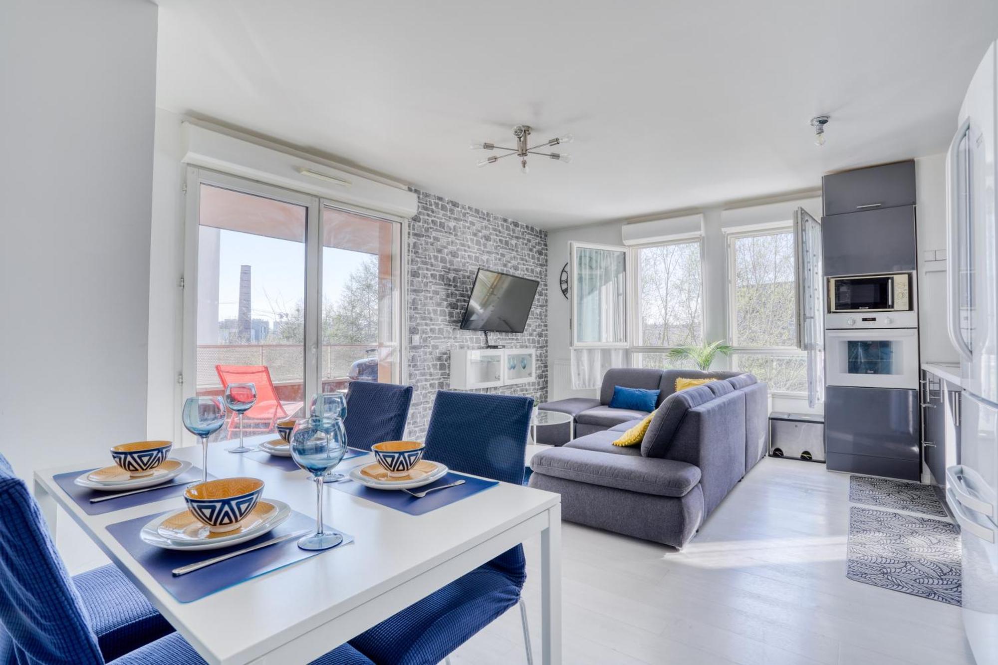 "Le Serenity ", Appartement Spacieux ,Balcon, Parking Prive Gratuit, Netflix, Proche Cdg Et Stade De France Stains Eksteriør bilde